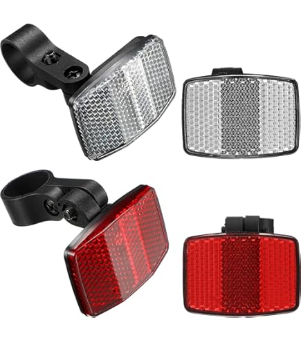 Sunlite Round Red Rear Bicycle Reflector - Safety Reflector For Bikes