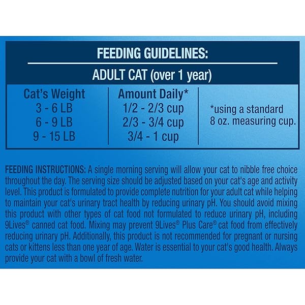 9LIVES PLUS CARE DRY CAT FOOD, 12 LB. BAG