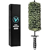 VIKING V+ Wheel Barrel Brush for Deep Wheel Cleaning, 17 Inch Length | Multi-Fiber Cleaning Brush for Car Detailing Kit, Clean Exhaust Tips, Wheels, and Rims, Black and Green