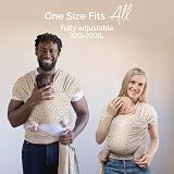 Boba Baby Wrap Carrier Original Sling for Newborns 7–35 lbs Sand Leopard view 5