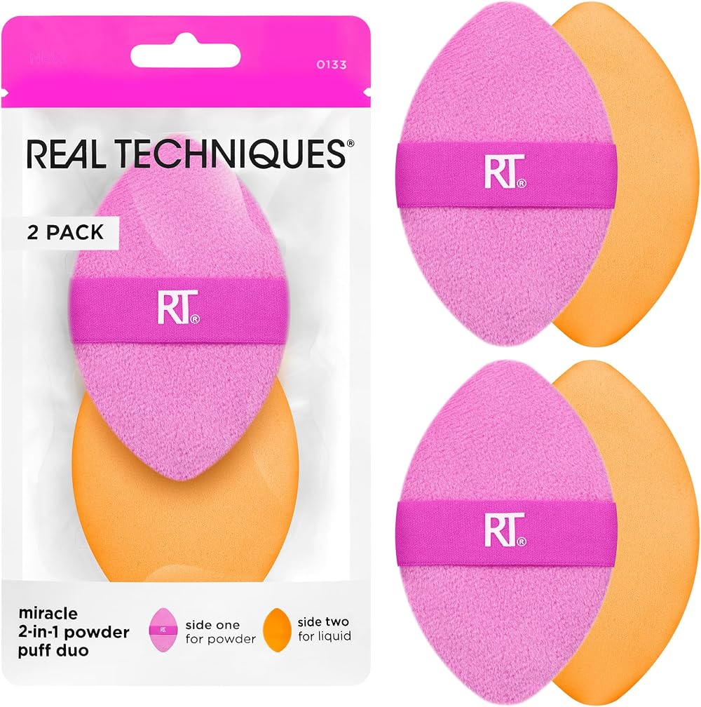 REAL Miracle 2-in-1 Powder Puff Dual-Sided Full-Size
