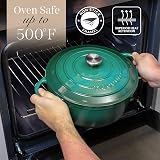 Nuovva Enamelled Cast Iron Dutch Oven Pot 3.1 Qt 22cm Green view 5