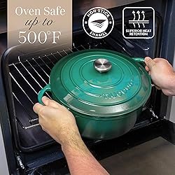 Nuovva Enamelled Cast Iron Dutch Oven Pot with Lid