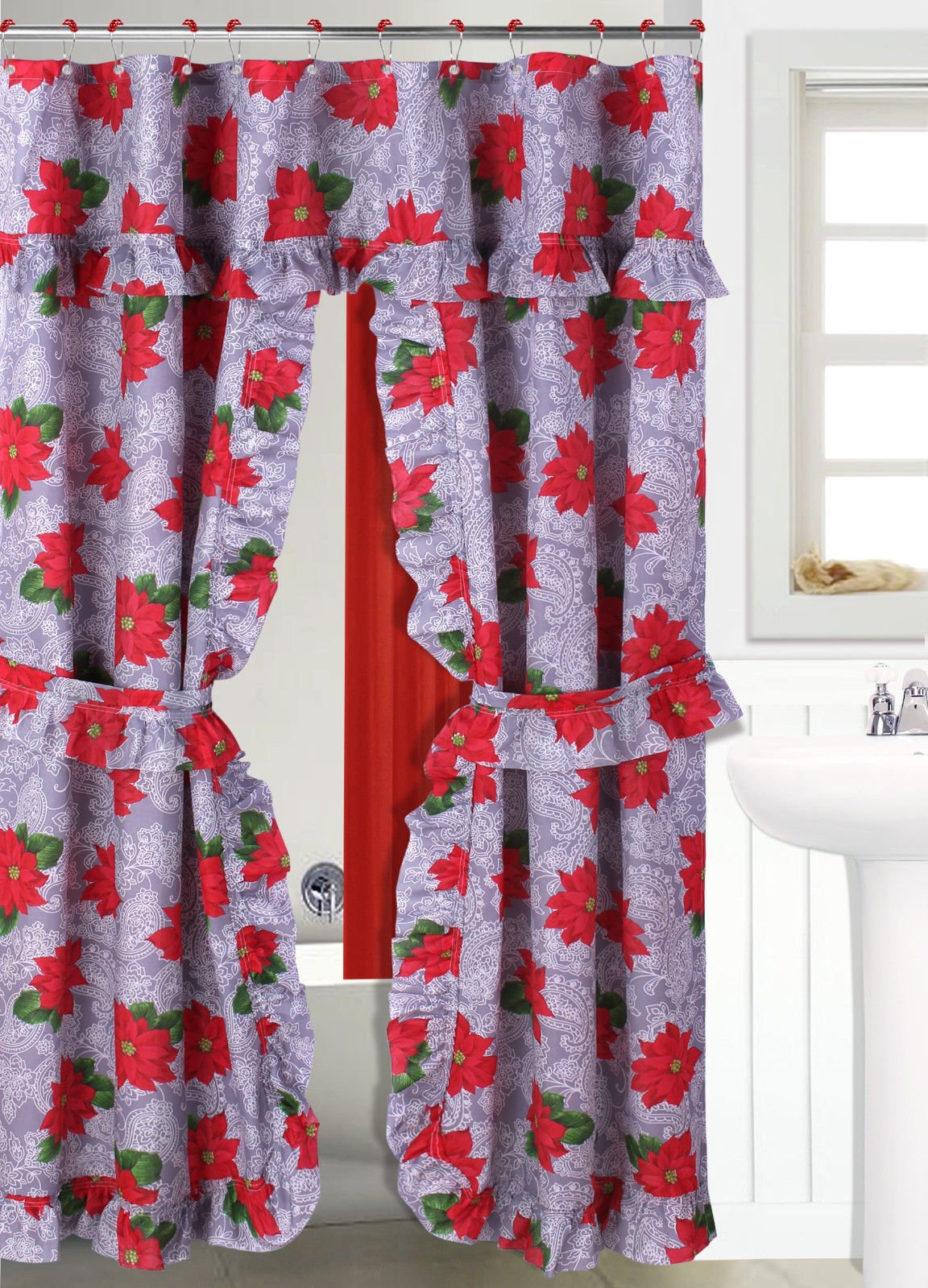 Gorgeoushomelinen 1 Christmas Double Swag Holiday Printed Design