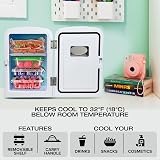 Koolatron Retro Mini Fridge 4L 12V 6 Can Table Top Quiet Portable view 2