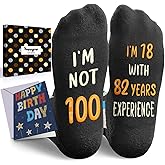 HAPPYPOP Elderly Birthday Gifts - Birthday Socks for 71-100 Years Old with Greeting Card
