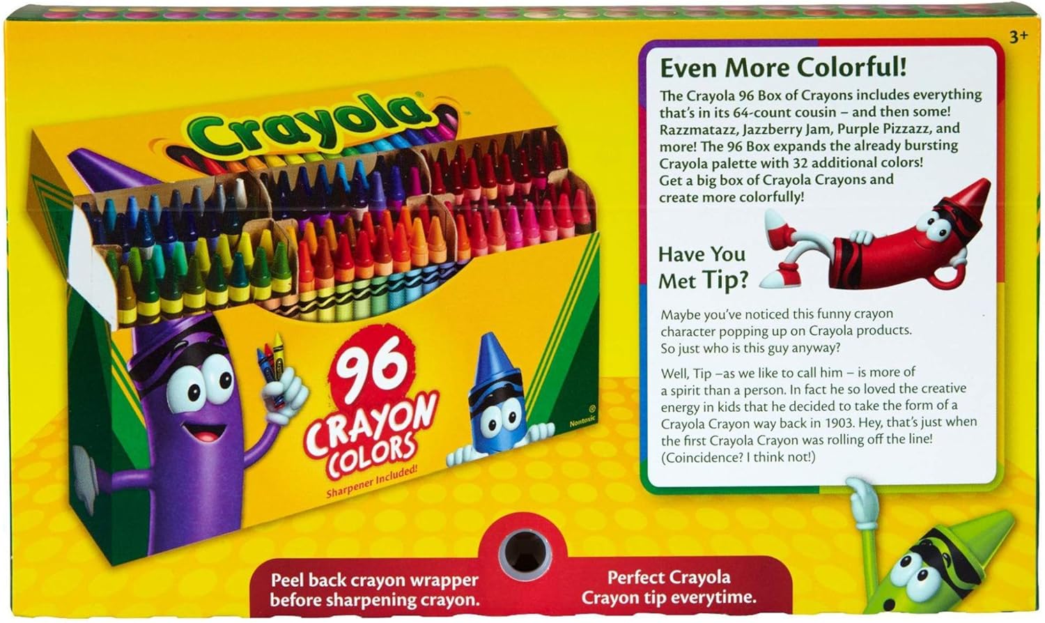 Crayons Crafts Crayola 96 Crayons with Builtin Sharpener FREE SHIPPING whitedentalclinic.jp