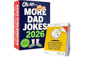 Dad Joke Desk Calendar 2026 – 365 Daily Jokes, Funny Page-a-Day Calendar, Great Gifts for Men, Stocking Stuffers & White Elep
