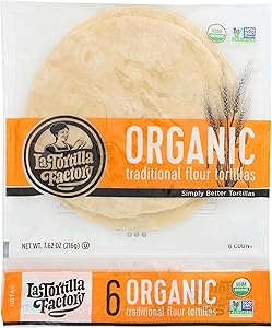 La Tortilla Factory, Tortilla Traditional Organic, 6 Count, 7.62 Ounce