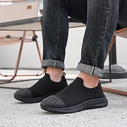 LARNMERN Men's Non Slip Work Shoes Waterproof Food