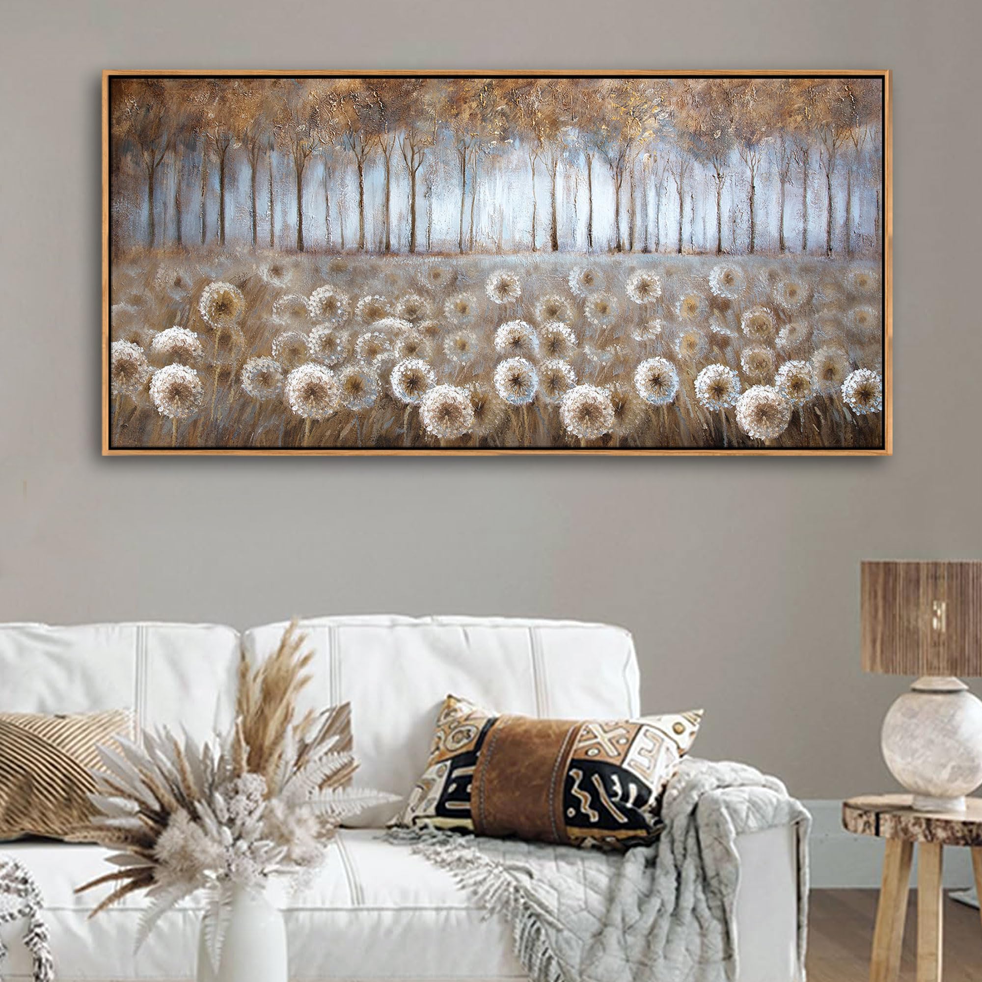 Photo 1 of Large Living Room Wall Decor Decoration Canvas Wall Art for Bedroom Modern Framed Art Bedroom Home Brown pictures for Living Room 24x48 Framed Art Landscape Wall Art