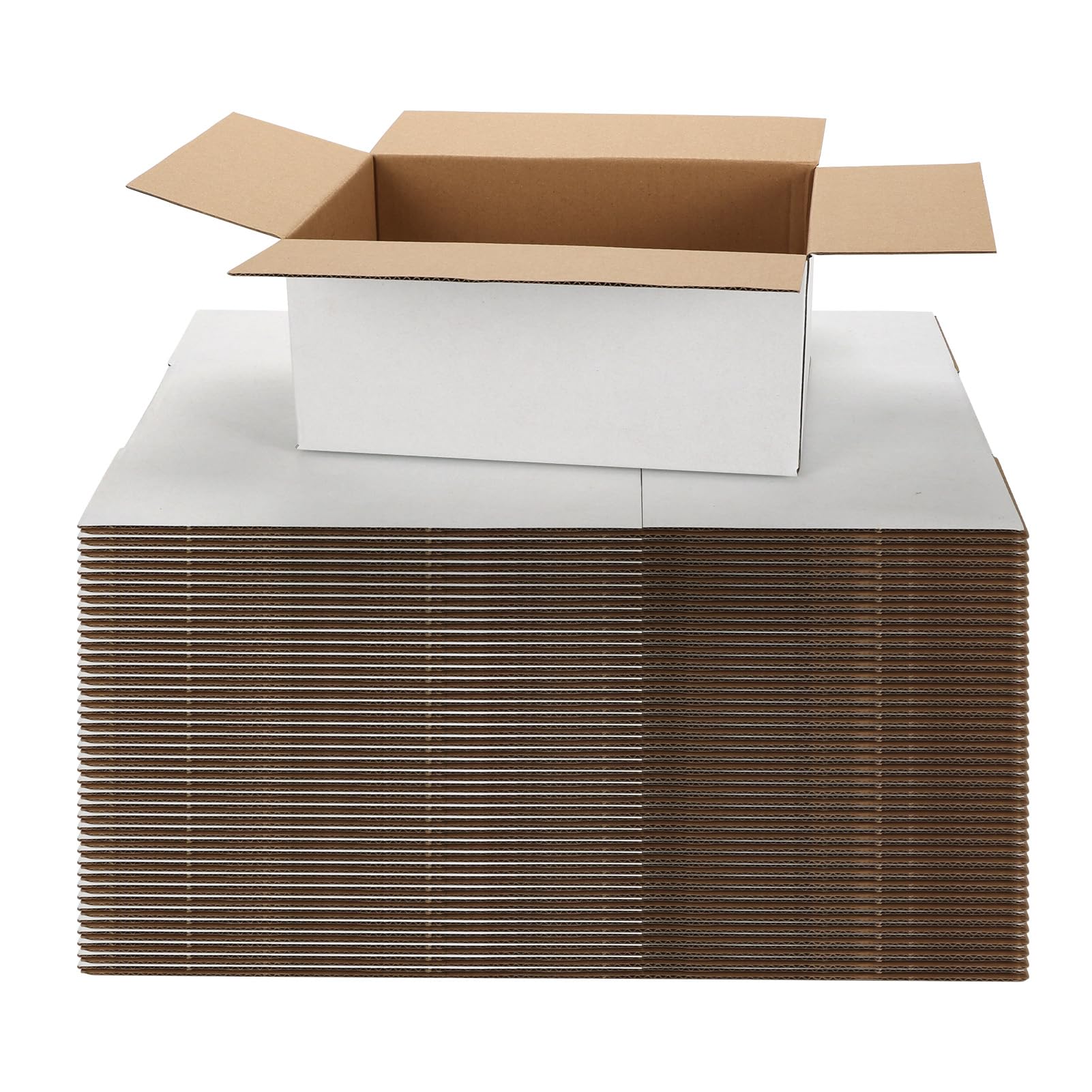 SPEPLA Shipping Boxes 9X6X4 Set of 40, White Corrugated Cardboard Box for Mailing Business Packaging Image
