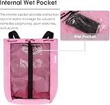 WANDF Mesh Drawstring Swim Backpack Beach Bag Large Capacity 32 x 48 cm view 3