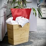 Maison & White Bamboo Slim Bin Under Desk 26.6cm Eco Friendly Waste Paper view 2