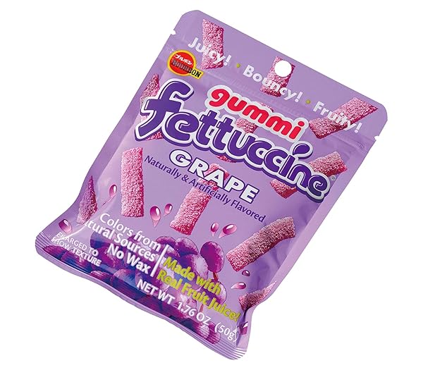 BOURBON FETTUCCINE GUMMI GRAPE (10-PACK), 10 X 1.76...