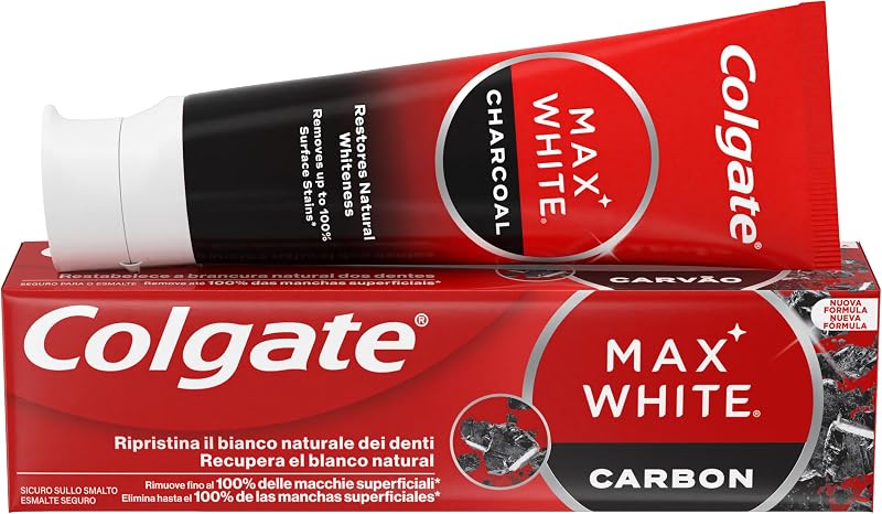 Max White Carbón Pasta de Dientes 4x75ml