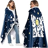 EASLIV Boy Mom Wearable Blanket Hoodie, Blue Hoodie Blanket for Women, Mothers Day Birthday Gifts from Son, New Mom Gifts for Boy Mother