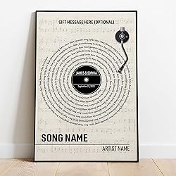 Custom Song Lyrics Poster - Personalized Wedding