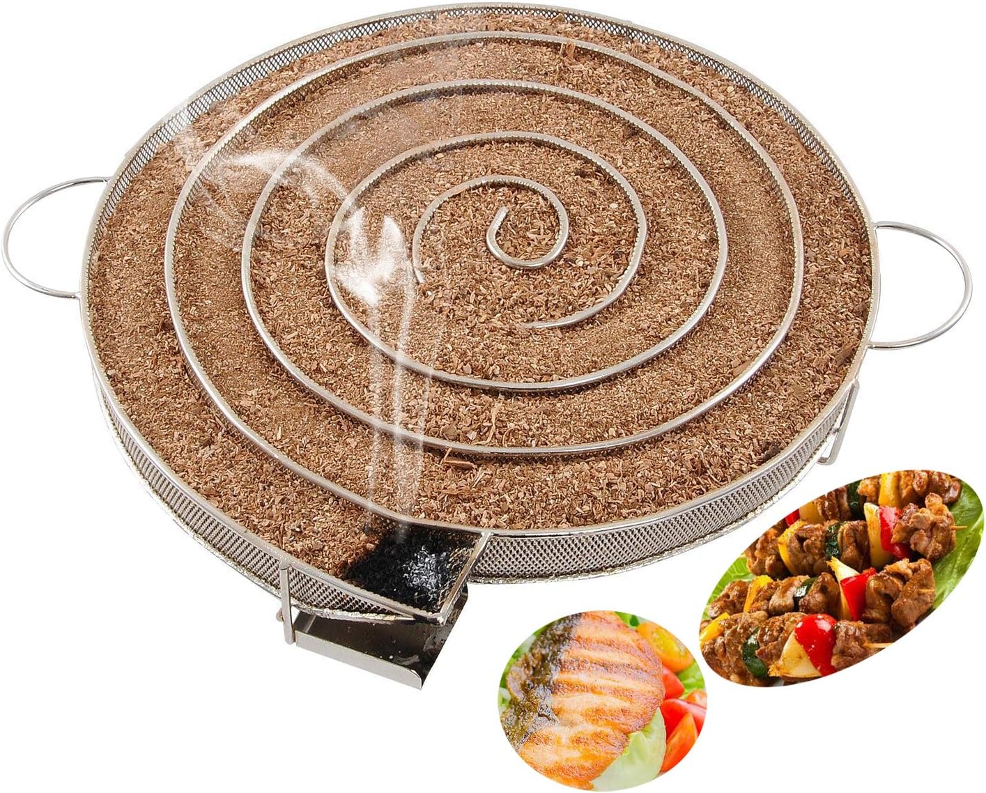 Stainless Steel Smoke Generator Grill Tray Cold Smoking Smoking Box Holder Bacon Salmon Meat