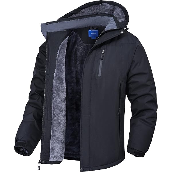 SUQINGXU Men's Tactical Soft Shell Jacket Waterproof Windbreaker Fleece Lined