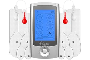TECHCARE MASSAGER Tens Unit Muscle Stimulator 24 Modes EMS Pulse Massager Machine Device Neck Back Leg Shoulder Pain Relief with Lower Back Massager Belt