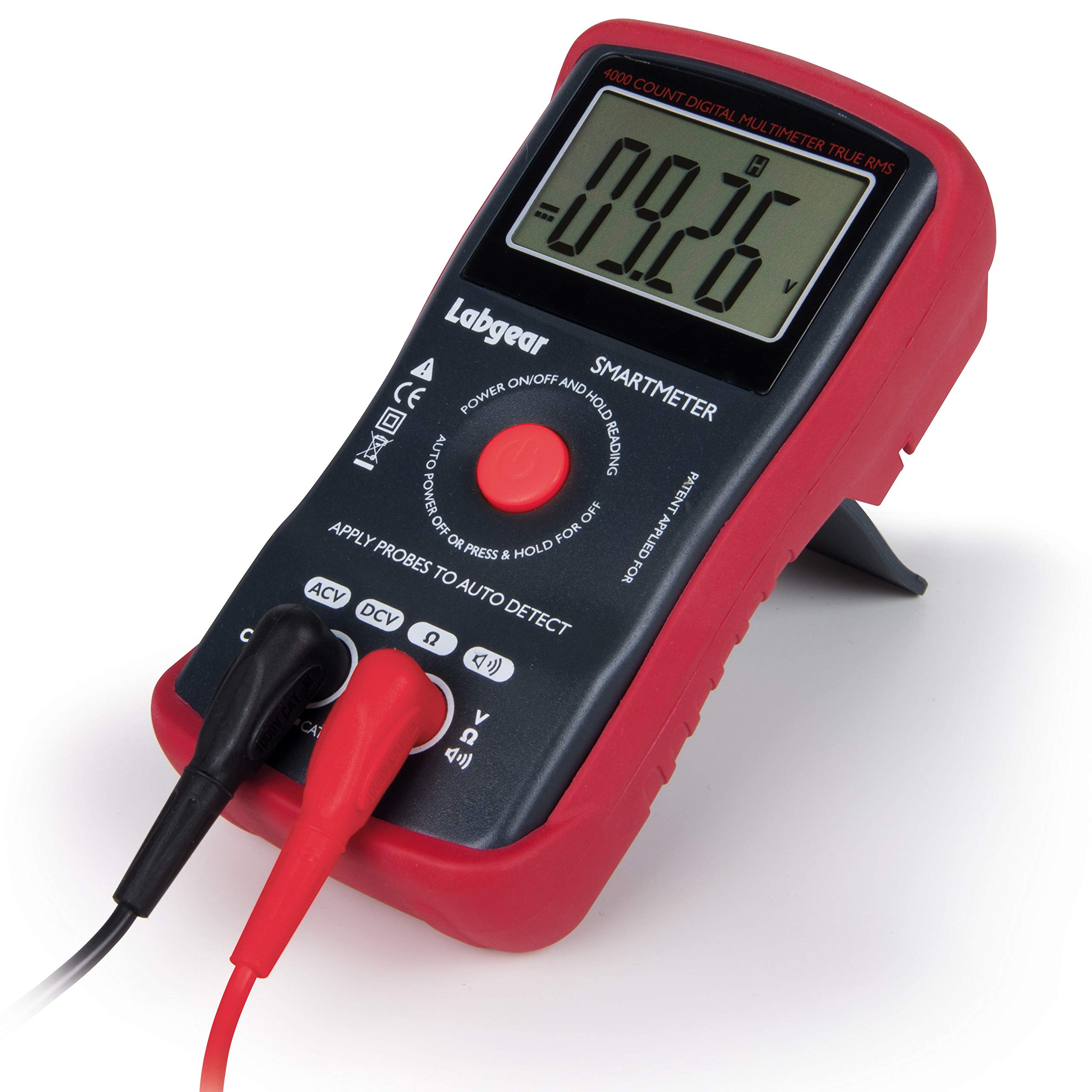 Labgear Smartmeter Digital Multimeter AC/DC Voltage Electrical Test Meter with True Rms - Resistance, Voltage & Continuity Test with Auto Ranging