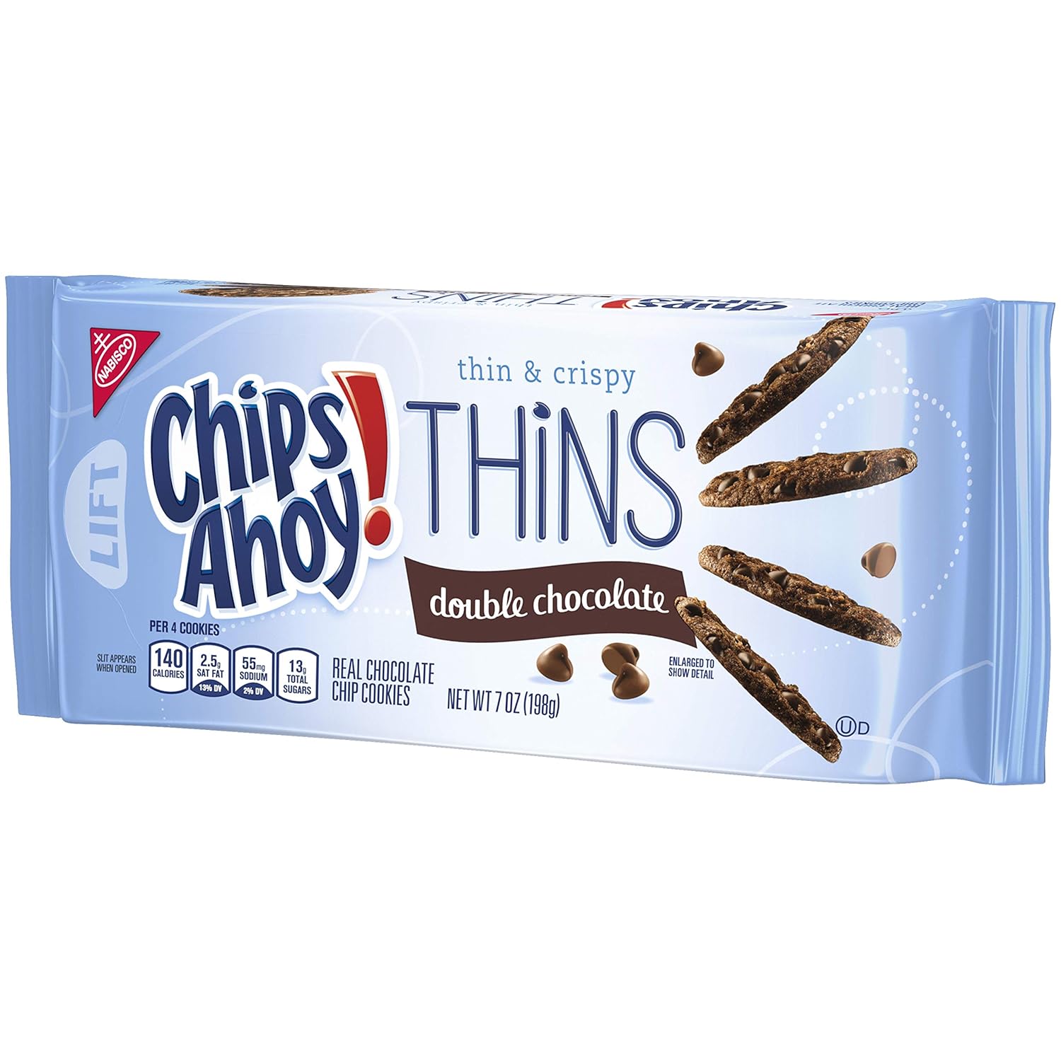 Chips Ahoy Thins Double Chocolate Chocolate Chip Cookies 7 Ounce