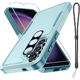RMOCR for Samsung Galaxy S25 FE Case,Military Grade Phone Cover,Mint Green | Heavy Duty Shockproof Case, with Screen Protector+Camera Lens Cover+Wrist Lanyard Strap for Samsung S25fe