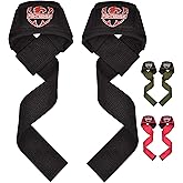 FIGHTSENSE Lifting straps for weightlifting, Gym wrist straps for men women, Neoprene Padded Cotton Weightlifting Straps for