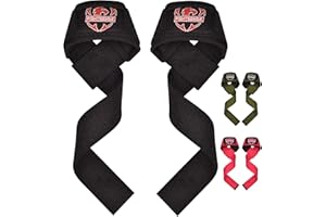 FIGHTSENSE Lifting straps for weightlifting, Gym wrist straps for men women, Neoprene Padded Cotton Weightlifting Straps for Bodybuilding, Powerlifting, Deadlifting and strength training