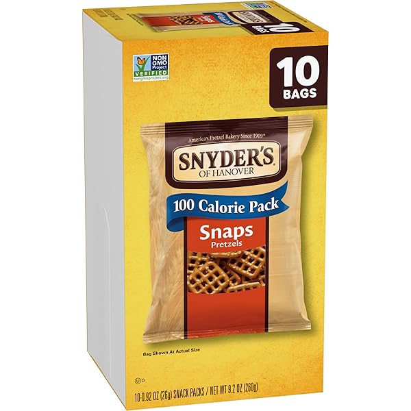 SNYDER’S OF HANOVER SNAPS PRETZELS, 10 COUNT 0.92 OZ