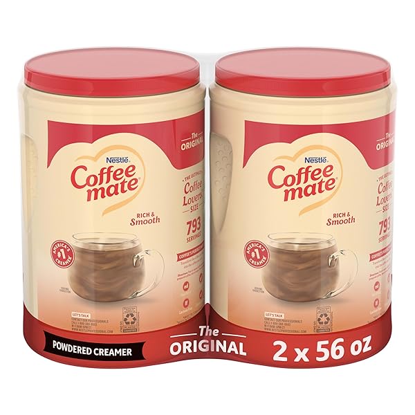 NESTLE COFFEE MATE COFFEE CREAMER, ORIGINAL, NON DAIRY POWDER CREAMER, 56 OZ BULK PACK (PACK OF 2)