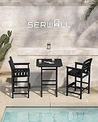SERWALL Balcony Adirondack Chairs and Table 3