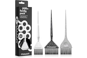 FRAMAR Hair Color Brush Set – Glitter Color Brush, Hair Dye Brush Kit, Hair Coloring Brush, Hair Color Brushes For Hair Stylist, Hair Dying Brush, Hair Salon Supplies, Hair Dye Brushes – 3Pk