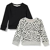 Amazon Essentials girls Fleece Crewneck Pullover Sweatshirts