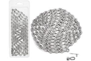 BlueStars 9 Speed Bike Chain 1/2 x 11/128 Inch (116 Links) with Quick Link - Anti-Rust Bicycle Chain - for MTB/Road/Gravel/Cy