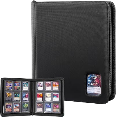 ProCase Top Loader Binder 9 Pocket Holds 324 Toploaders Black