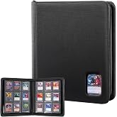 ProCase Top Loader Binder, 9 Pocket Holds 324 Toploaders, Black | Non-PVC Pockets Waterproof PU Leather Binder for Trading Cards or Sports Cards, Compatible with TCG, MTG in 3"x4" Toploader