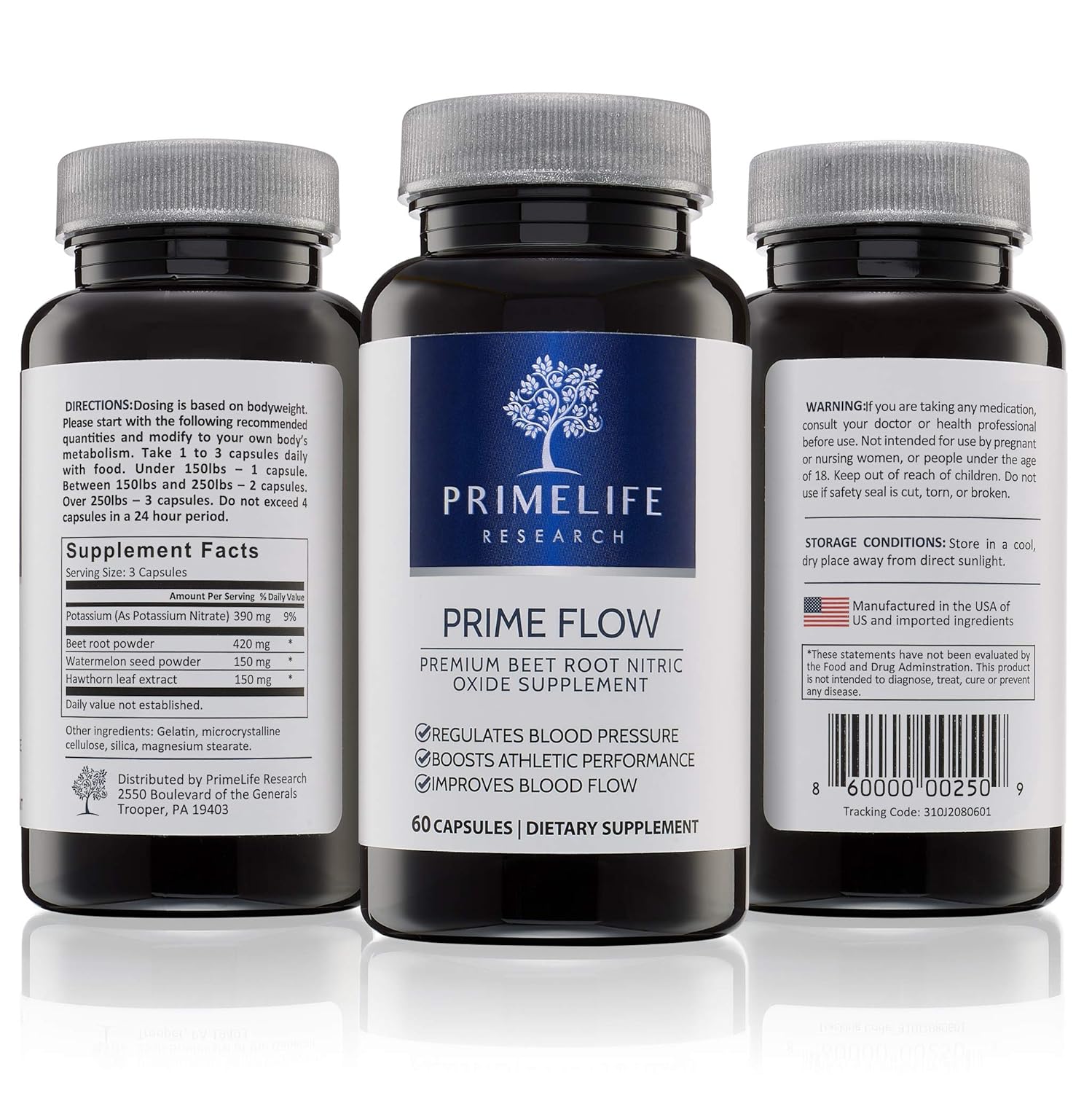 Beet Root Nitric Oxide Supplement Prime Flow Daily Dietary Nitrate