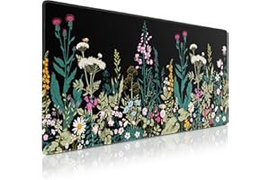 Gaming Mouse Pad Green,Qomolama Large Mouse Pad(35.4×15.7in)Extended Desk Pad,Mouse and Keyboard Pad,Mousepad with Stitched E