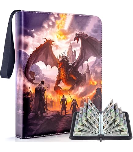 9-Pocket Trading Card Binder  Holds 360 Cards For Sports, MTG, Yugioh &  More, Black Collector Album