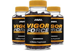 HAVAH (3 Pack) Vigor Force Maximum Strength Performance Gummies VigorForce Premium Gummy Supplement, Vigor Force Maximum Strength Advanced Shilajit Supplement, Vigor Force Advanced Gomitas (90 Gummies)