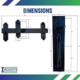 IRONTITE Suffolk Gate Latch for Wooden Gates Black Epoxy Finish Heavy Duty view 4