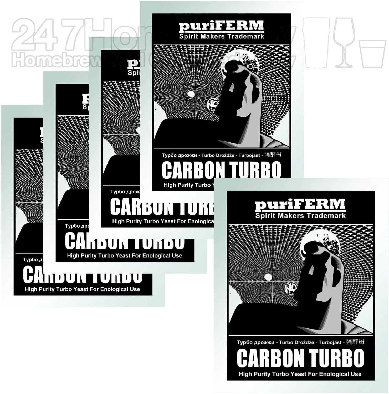 5x Puriferm Carbon Turbo Yeast with Activated Carbon
