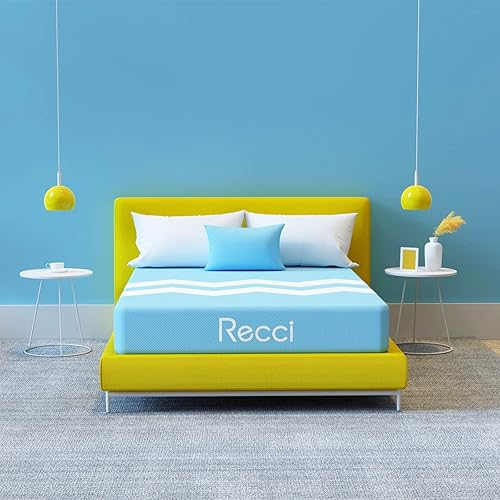 RECCI 10-Inch Memory Foam and Innerspring Hybrid Mattress, Bed in a Box, Breathable & Cool, Medium Soft Feel Comfort & Support, All Core Made in USA, Queen Mattress with CertiPUR US Certified