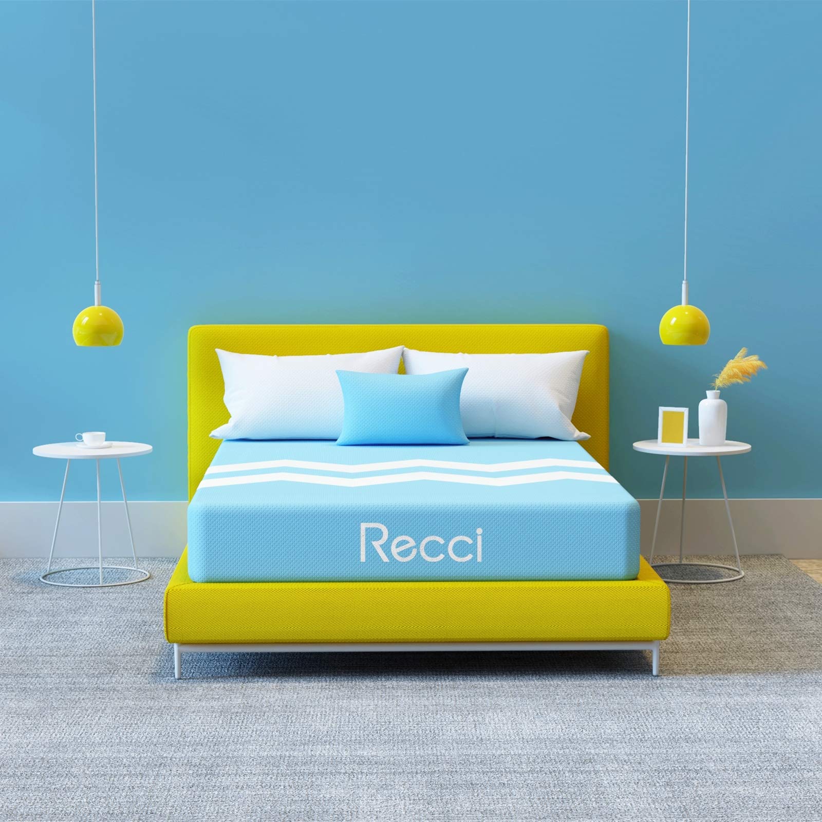RECCI 10-Inch Memory Foam and Innerspring Hybrid Mattress, Bed in a Box, Breathable & Cool, Medium Soft Feel Comfort & Support, All Core Made in USA, Queen Mattress with CertiPUR US Certified