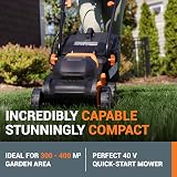 WORX 36V/40V Max WG779E Cordless Lawn Mower 34cm 30L Bag 2 Batteries 2.5Ah view 4