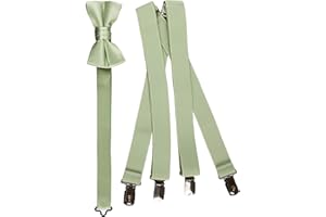 Tuxgear Bow Tie and Suspender Set Combo in Multiple Sizes and Colors