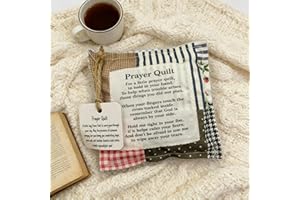 Handmade Pocket Prayer Quilt with Cross Design - Mini Scripture Quilt for Spiritual Encouragement, Gift for Birthday, Graduat