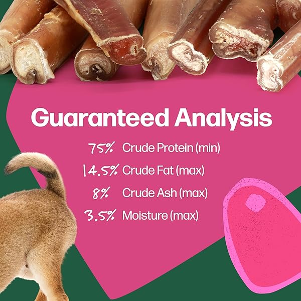 WILLOW & I BULLY STICKS FOR DOGS -6 INCH NATURAL BULLY STICKS FOR MEDIUM DOGS, SMALL & LARGE- PREMIUM 100% GRASS FED, SINGLE INGREDIENT, LONG LASTING, HIGH PROTEIN-GRAIN & RAWHIDE FREE (6″, 6 PACK)